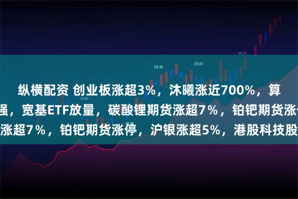 纵横配资 创业板涨超3%，沐曦涨近700%，算力硬件爆发，金融股走强，宽基ETF放量，碳酸锂期货涨超7％，铂钯期货涨停，沪银涨超5%，港股科技股普涨